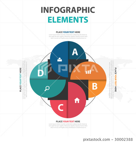colorful circle business Infographics elements 30002388