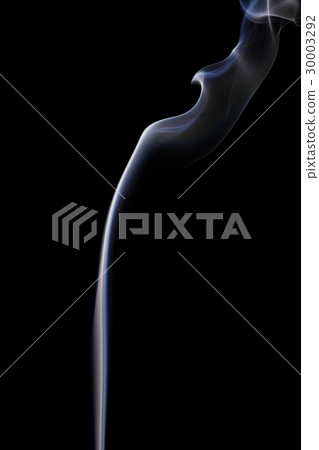 Abstract white blue smoke from aromatic sticks. 30003292