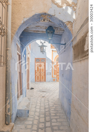 Traditional old painted door in a historical 30003424