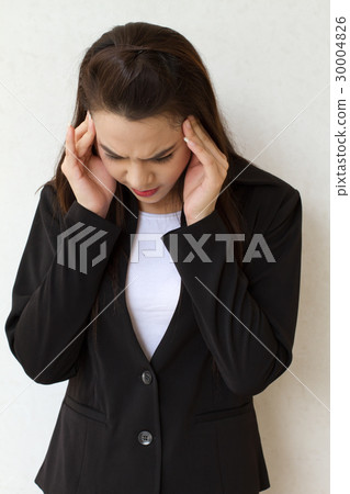 business woman with headache, migraine, stress 30004826