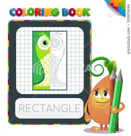 Coloring book geometric form rectangle 30005644