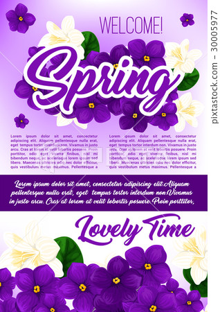 Spring season holidays floral poster template 30005977