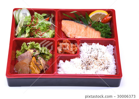 Lunch box of Roasted Salmon , Bento Salmon set Lunch box of Roasted Salmon , Bento Salmon set 30006373