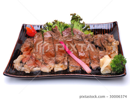 Wagyu Beef Teriyaki , isolated on white background Wagyu Beef Teriyaki , isolated on white background 30006374