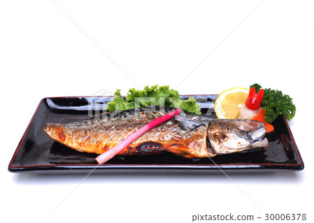 Grilled Saba or Saba Shioyaki , isolated 30006378