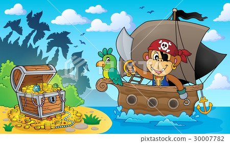 Boat with pirate monkey theme 3 Boat with pirate monkey theme 3 30007782