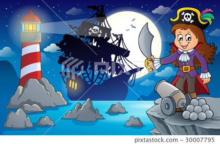 Night pirate scenery 1 Night pirate scenery 1 30007795