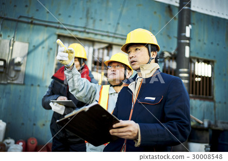 Workers during construction meetings Workers during construction meetings 30008548