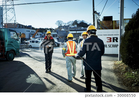 Workers during construction meetings Workers during construction meetings 30008550
