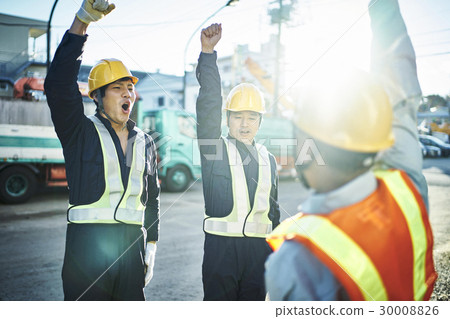 施工現場早上組裝危險預測活動 施工現場早上組裝危險預測活動 30008826