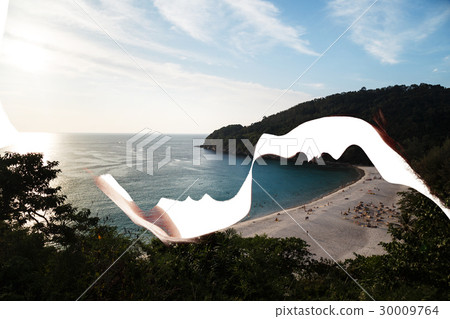 Double exposure of couple and mountains. Double exposure of couple and mountains. 30009764