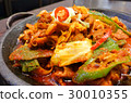 Korean spicy marinated pork with chili and kimchi 30010355
