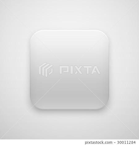 White Blank App Icon Button Template - Stock Illustration [30011284 ...