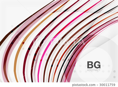 Vector color stripes, wave lines modern geometric 30011759
