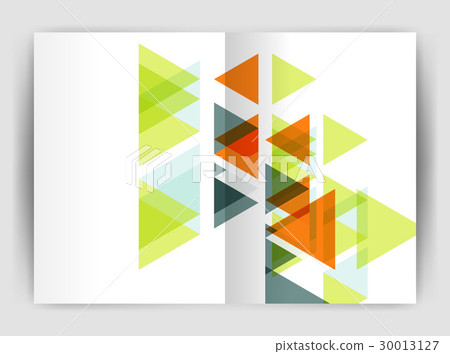 Vector triangle business annual report cover print - Stock Illustration ...