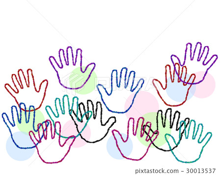 Palm drawing on hand Palm drawing on hand 30013537