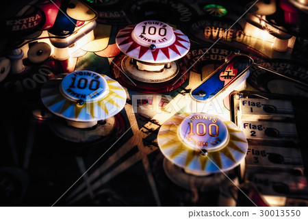 Detail of vintage pinball table "Wizard" Detail of vintage pinball table "Wizard" 30013550