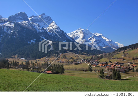 Gsteig bei Gstaad in Spring Gsteig bei Gstaad in Spring 30013803