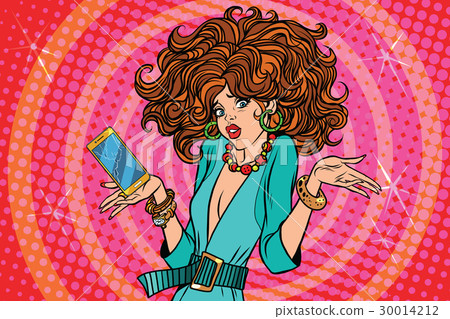 Beautiful girls crashed smartphone 30014212