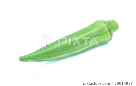 Fresh okra isolated on white background. Fresh okra isolated on white background. 30014957