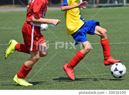Children are playing soccer 30016100