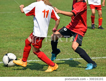 Children are playing soccer 30016101
