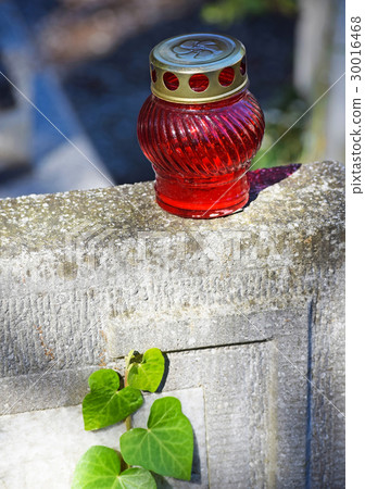 Lampion on the tombstone 30016468