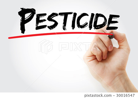 Hand writing Pesticide with marker 30016547