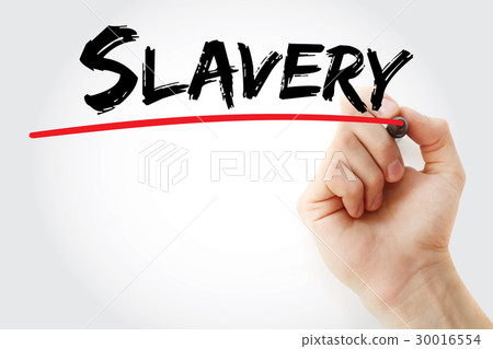 Hand writing Slavery with marker Hand writing Slavery with marker 30016554