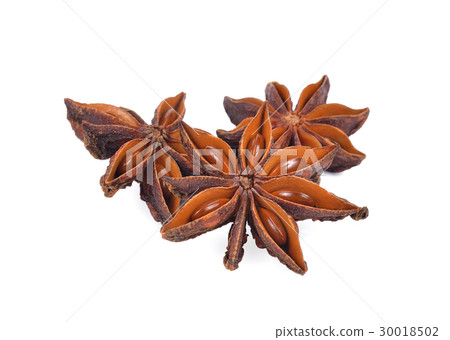 Star Anise on white background 30018502