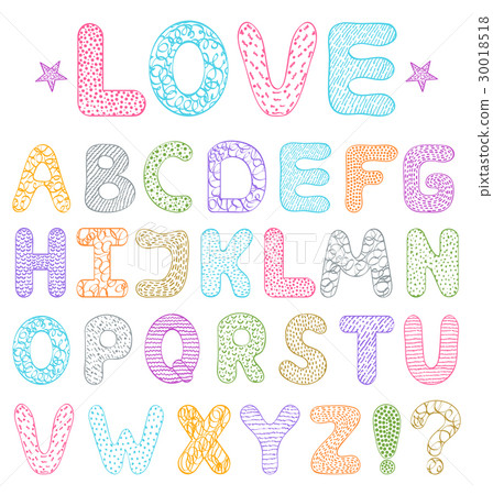 alphabet on white background. - Stock Illustration [30018518] - PIXTA