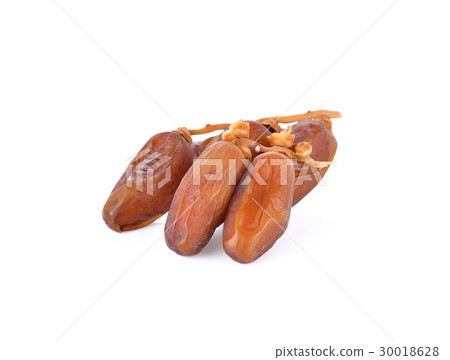 Dates Palm fruit on white background Dates Palm fruit on white background 30018628