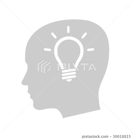Light bulb in the head of a man Light bulb in the head of a man 30018815