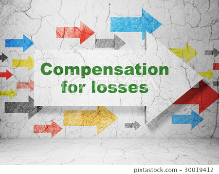 Banking concept: arrow with Compensation For Banking concept: arrow with Compensation For 30019412