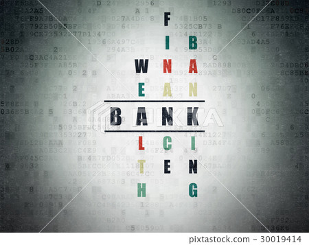Banking concept: Bank in Crossword Puzzle Banking concept: Bank in Crossword Puzzle 30019414