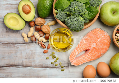 Selection of healthy products. 30019618