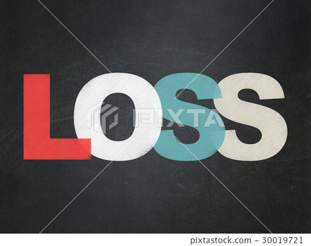 Business concept: Loss on School board background Business concept: Loss on School board background 30019721