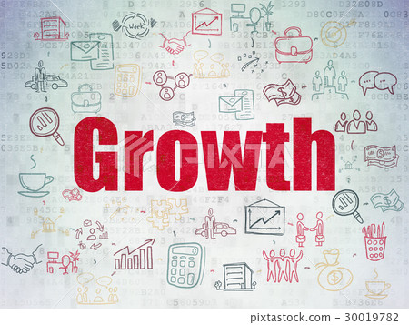 Finance concept: Growth on Digital Data Paper Finance concept: Growth on Digital Data Paper 30019782