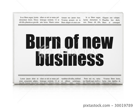 Finance concept: newspaper headline Burn Of new Finance concept: newspaper headline Burn Of new 30019789