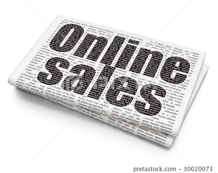 Advertising concept: Online Sales on Newspaper Advertising concept: Online Sales on Newspaper 30020073
