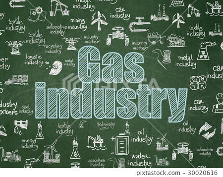 Manufacuring concept: Gas Industry on School board Manufacuring concept: Gas Industry on School board 30020616