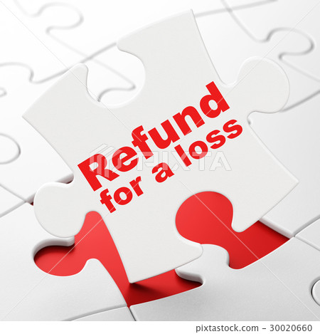 Insurance concept: Refund For A Loss on puzzle 30020660