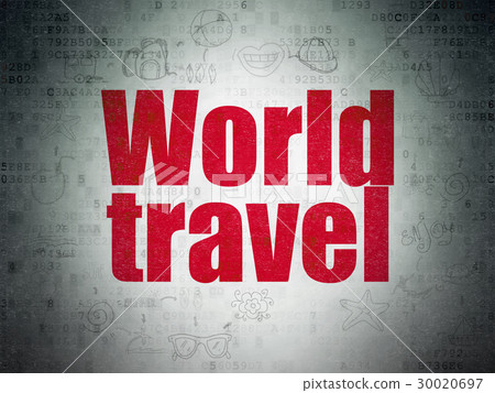 Tourism concept: World Travel on Digital Data 30020697