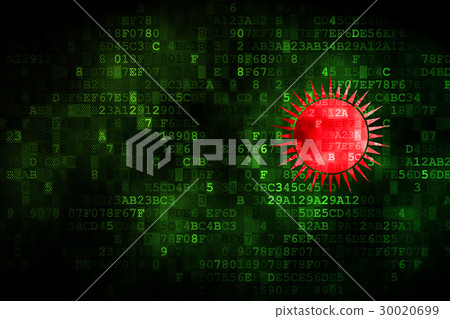 Tourism concept: Sun on digital background 30020699