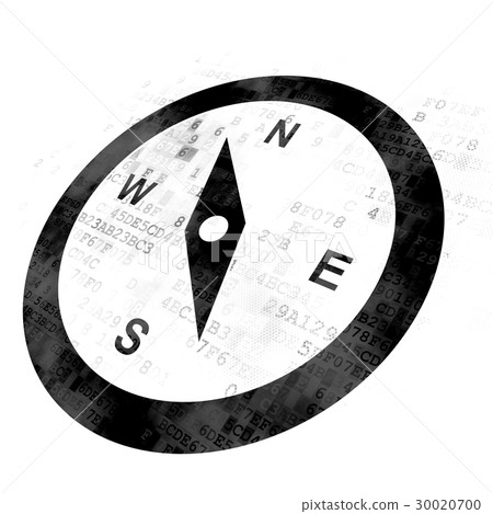 Travel concept: Compass on Digital background Travel concept: Compass on Digital background 30020700