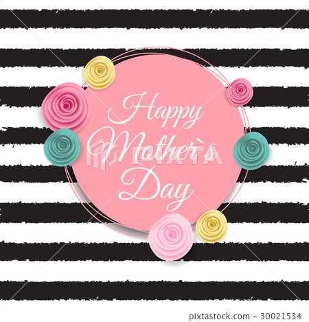Happy Mother s Day Cute Background with Flowers 30021534