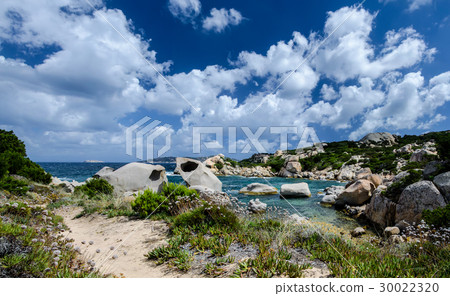 cloudy landscape and granit rocks on sardinia cloudy landscape and granit rocks on sardinia 30022320