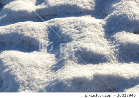 Snow with traces of car 30022940