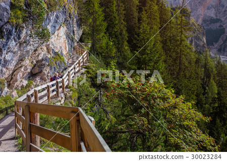 Walk around the lake Braies lake 30023284
