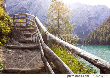 Walk around the lake Braies lake Walk around the lake Braies lake 30023285